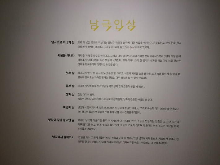 남극인상: '김승영, 깃발' 작품설명