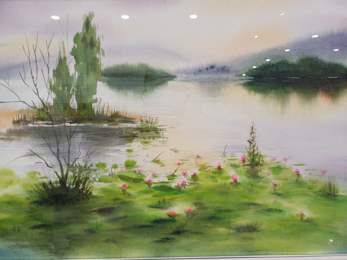 휴식, 45.5✕33.4cm, Watercolor on Paper