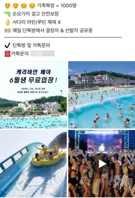 "캐리비안베이 무료입장" SNS 허위광고…경찰 수사_1
