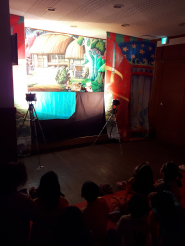 "어부와 황금인형"인형극 관람하는 송죽동 어린이 주민자치회