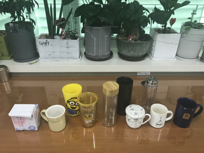 사무실에서 사용중인 다회용컵