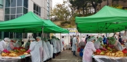 새마을부녀회원들이 김장을 담그고 있다.