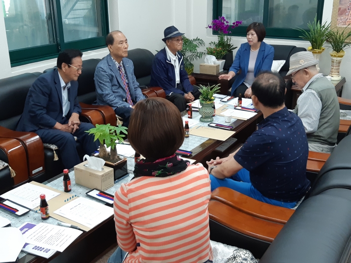 매교동 노인회장단회의 9월