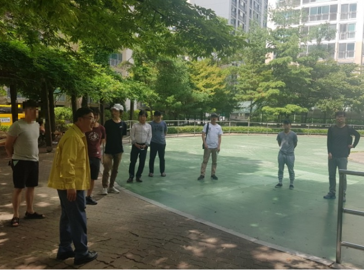 2018년 지진대피훈련 모습