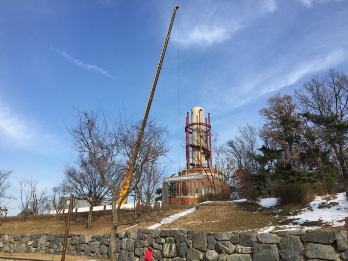 광교푸른숲도서관옆 광교호수 전망대는 공사중
