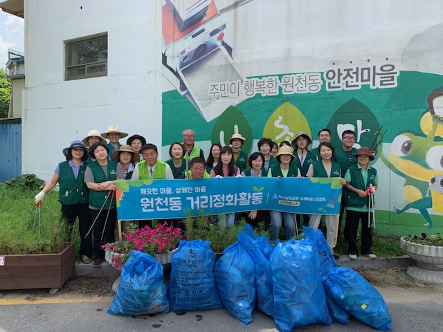 하나님의 교회 자원봉사단 일동