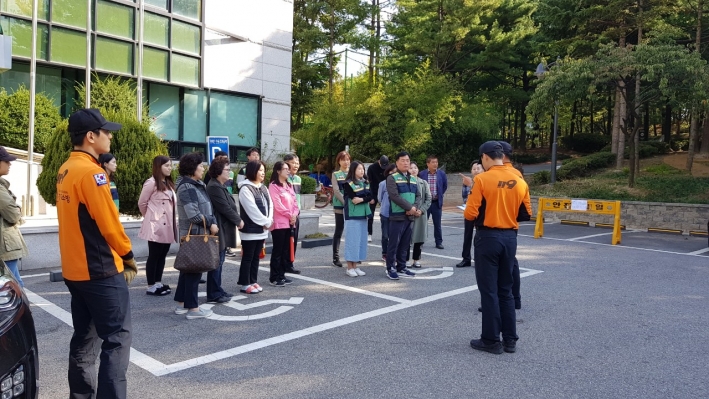 권선2동 화재대피훈련 및 소방교육 실시 현장