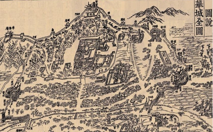 <찬란한 성(華城)> 작품 원본이 된 1796년 '화성전도(華城全圖)'이다. 박혜원 작가는 