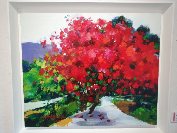 내 맘에 빨강나무(oil on canvas)