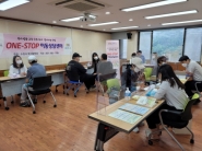 18일 매탄1동행정복지센터에서 열린 ‘원스톱 이동상담센터’ 현장