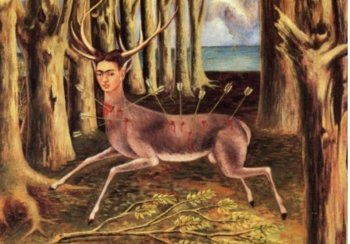 프리다 칼로 자화상, 상처입은 사슴. 1946