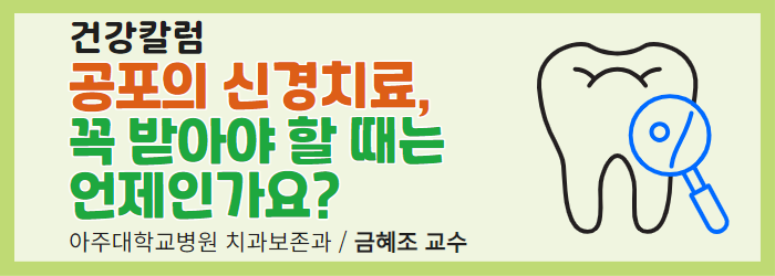 [건강칼럼] 공포의 신경치료, 꼭 받아야 할 때는 언제인가요?