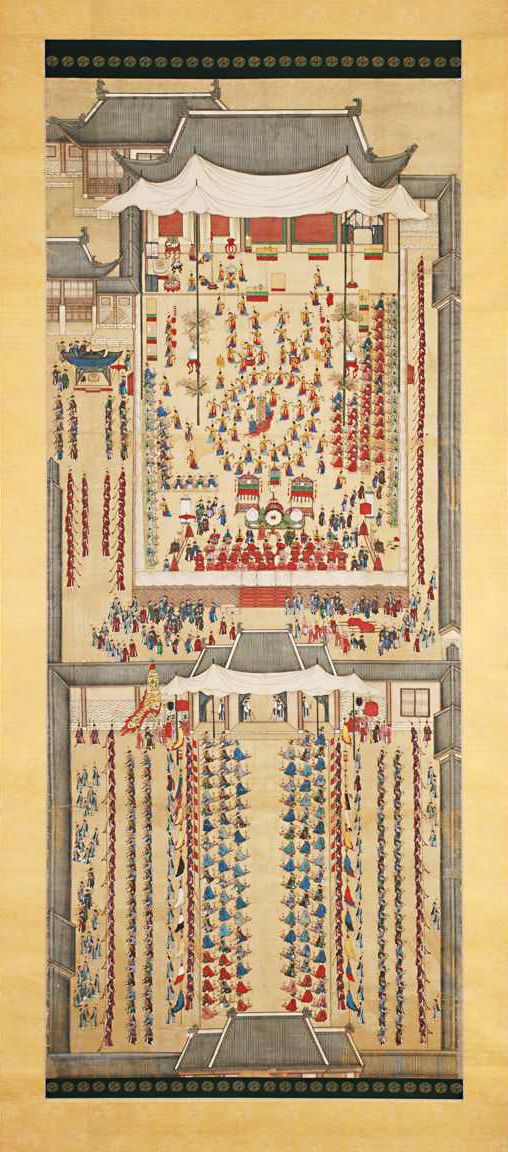 보물 제1430-2호 봉수당진찬도, 조선 1795년께, 비단에 색, 156.2×65㎝, 동국대학교