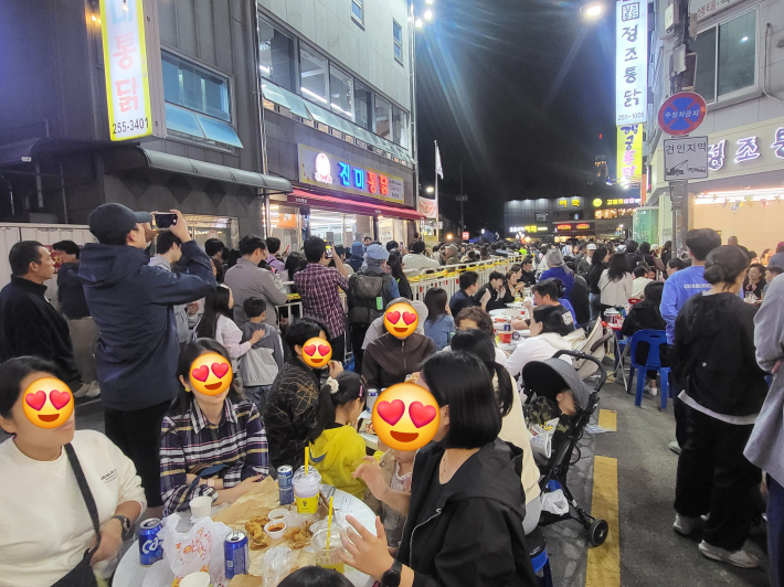 수원통닭거리축제 2일차, 야외에서 먹는 통닭 짱...