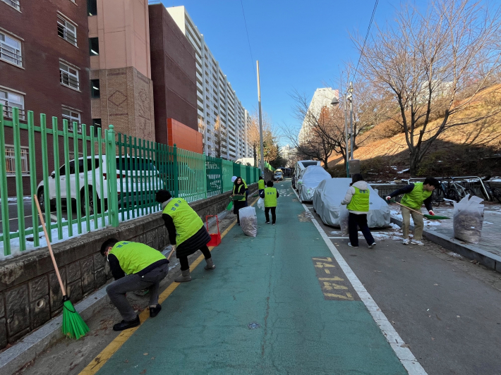 매탄4동 낙엽 대청소