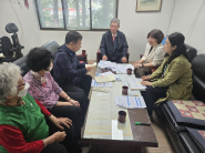 영통구 사회복지과에서 신규회장 변경된 경로당에 찾아가 새빛코칭 교육을 실시했다.