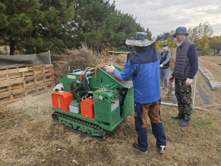영농부산물 파쇄기 무상대여 현장