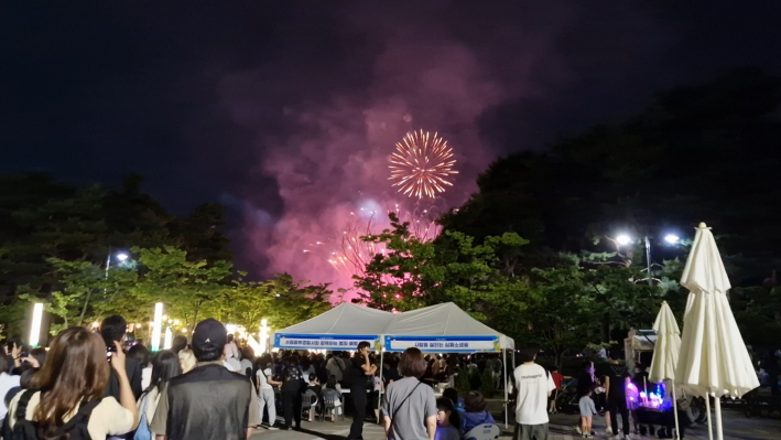 밤하늘을 아름답게 물들여 놓은 불꽃 놀이