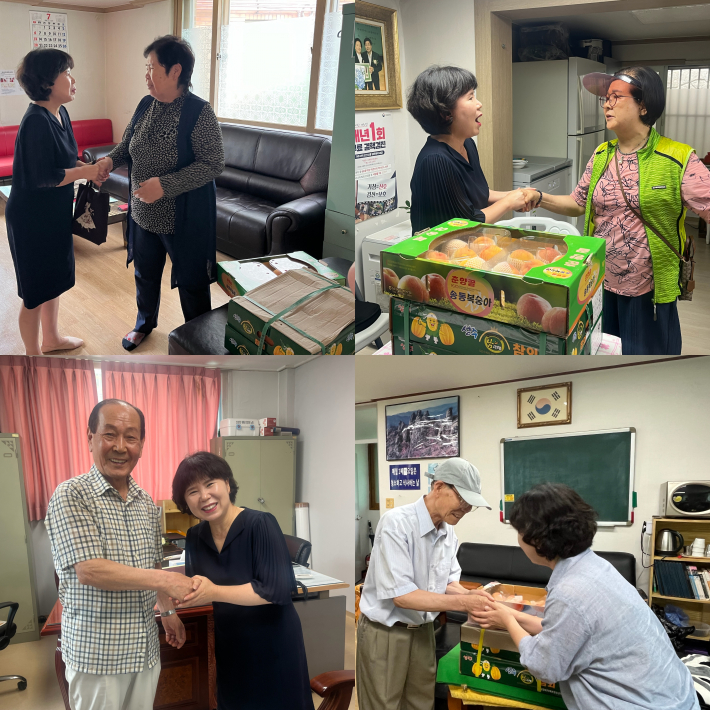 매탄 1동(동장 김은정)에서 관내　경로당　개소를　방문했다．