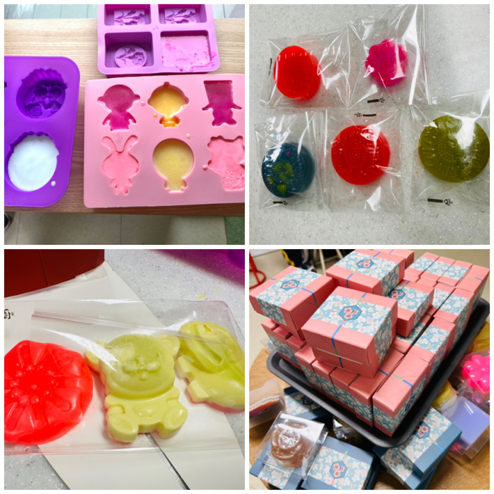 참석자들은 서로 협업해서 디자인하고 색을 골라 만든 비누 중 제일 예쁜 것을 골라 기부해 훈훈함을 더했다. 