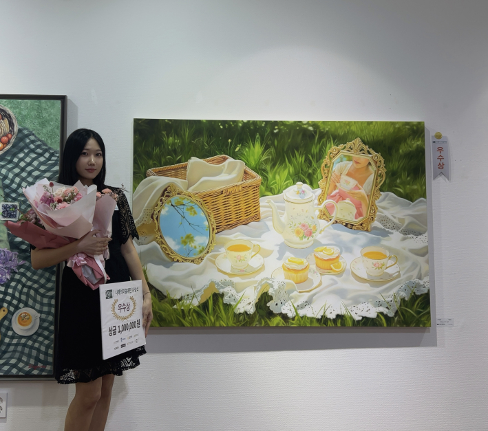 우수상 김하은 작가, A Pause in the Light, 162.2×112.1cm, Oil on canvas