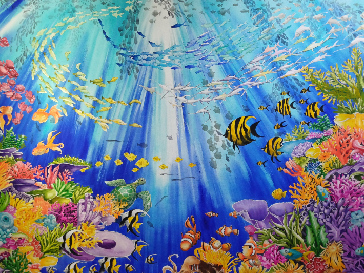 특선작품, 윤은자 작가 산호의 노래, 162.2×112.1cm, Watercolor on paper