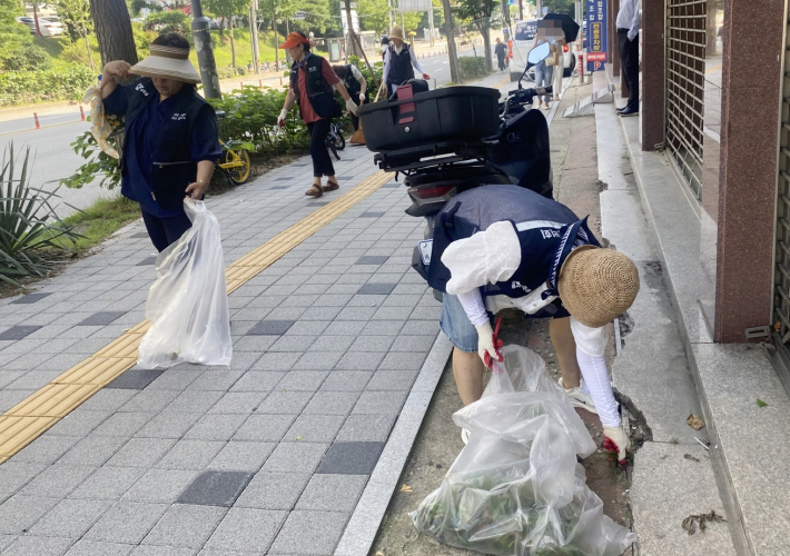 수원시 장안구 송죽동 통장협의회, 깨끗한 마을환경 만드는 청소활동