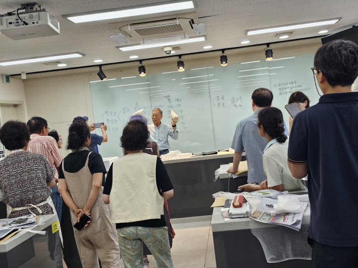 실습실에서 누룩만들기 