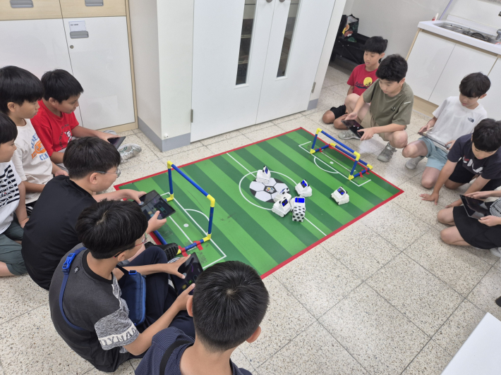 정천초 AI·SW 여름캠프 활동 장면