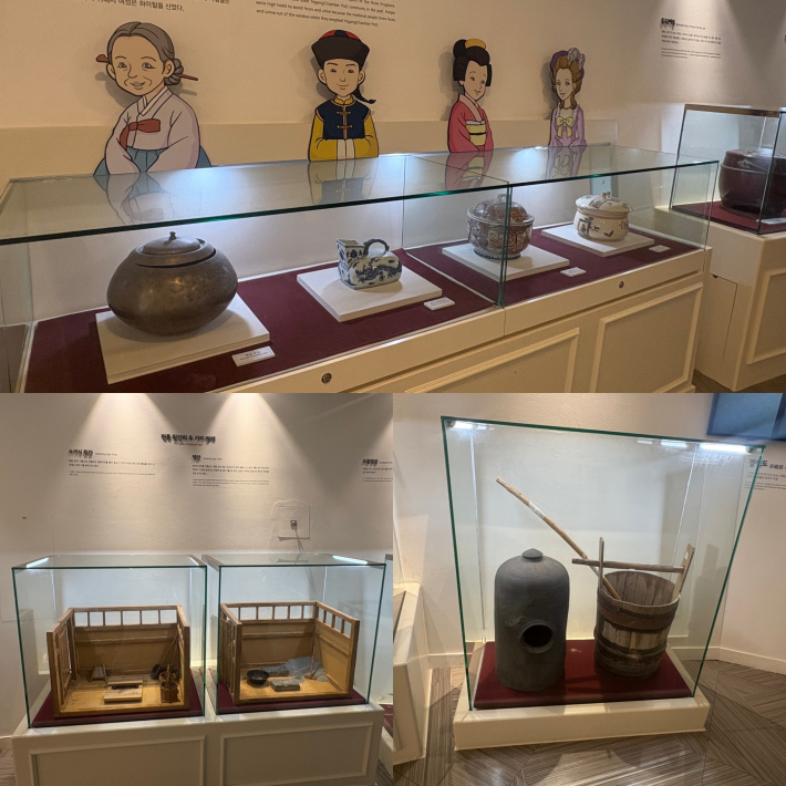 1층 전시는 화장실 문화운동과 수세식 변기의 발전과정, 하수종말처리 방법 등이 일목요연하게 정리되어 있어 화장실 문화를 이해하는 데 도움이 된다.