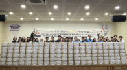 추석맞이 후원캠페인 추석키트 제작 이후 전달식 사진