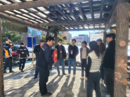 송죽동 행정복지센터, 정자119안전센터, 소방안전관리업체의 합동소방훈련이 진행되고 있다.