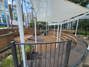 사진1~2)나눔숲 조성 전 영통종합사회복지관 야외 공간    