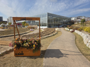 다랑이 쉼터에서 바라본 농업박물관 건물 모습