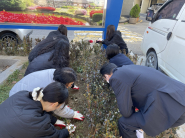 연무동에서 신규 손바닥정원을 조성하고 있다.
