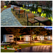 캠핑장의 야간 산책