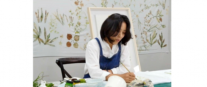 김선 작가 작업 모습