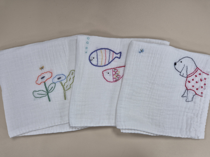 조원2동 평생학습센터 '나만의 손수건 만들기' 프로그램 완성품