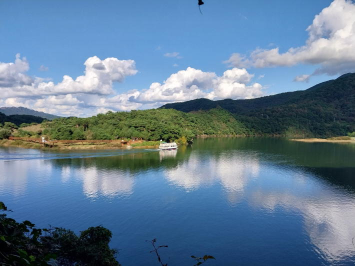 괴산호수의 멋진 풍경