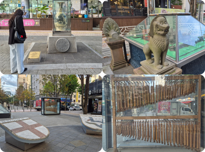 거리에서 이어지는 기념의 풍경, 다시 마주한 조형물들이 이야기를 건네는 듯하다.