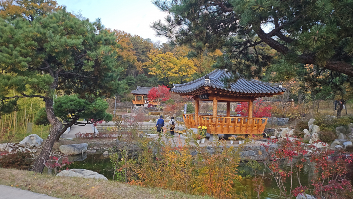 영흥수목원 내 전통정원 , 정조효원에 가을빛이 선연하다