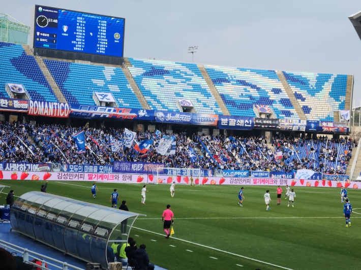 김포FC와 1대 1 무승부로 끝난 경기