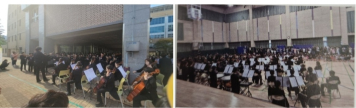 수원금호초등학교 등교길 음악회