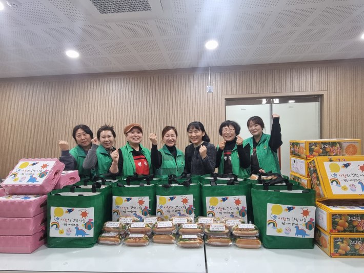 평동 새마을부녀회 간식 봉사 