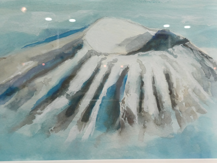 한라산의 전경, 30.8✕20.3cm, watercolor on paper, 2023