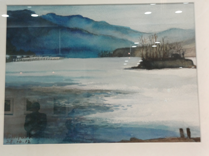 두물머리의 산수, 30.8.✕20.3cm,watercol0r on paper