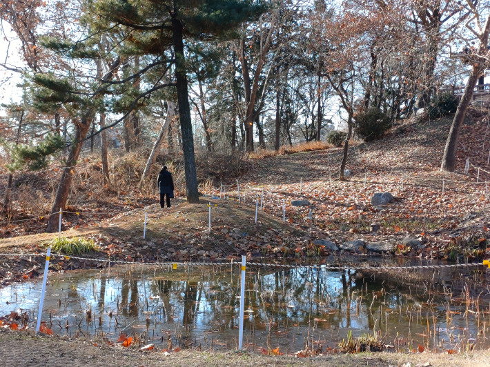 지역 주민들이 산책하는 오솔길