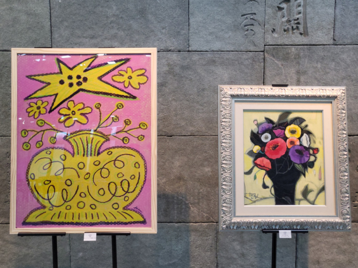 강상중의 〈세상 사는 이야기〉, 김영조의 〈무제〉, 신현옥의 〈인연〉 등 전시에 소개된 작품들.