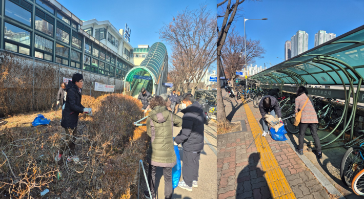 화서2동 통장협의회 화서역 인근 환경정비 