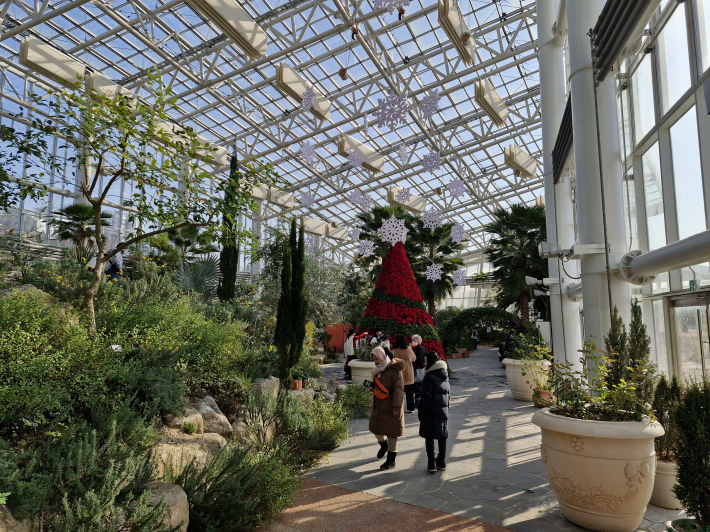 수목원에 음악이 자연스럽게 퍼지면서, 녹색 풍경을 보면서 음악을 듣는 경험을 한다. 